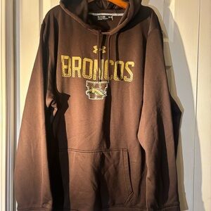 Western Michigan Broncos Under Armour Brown Hoodie with Gold Print